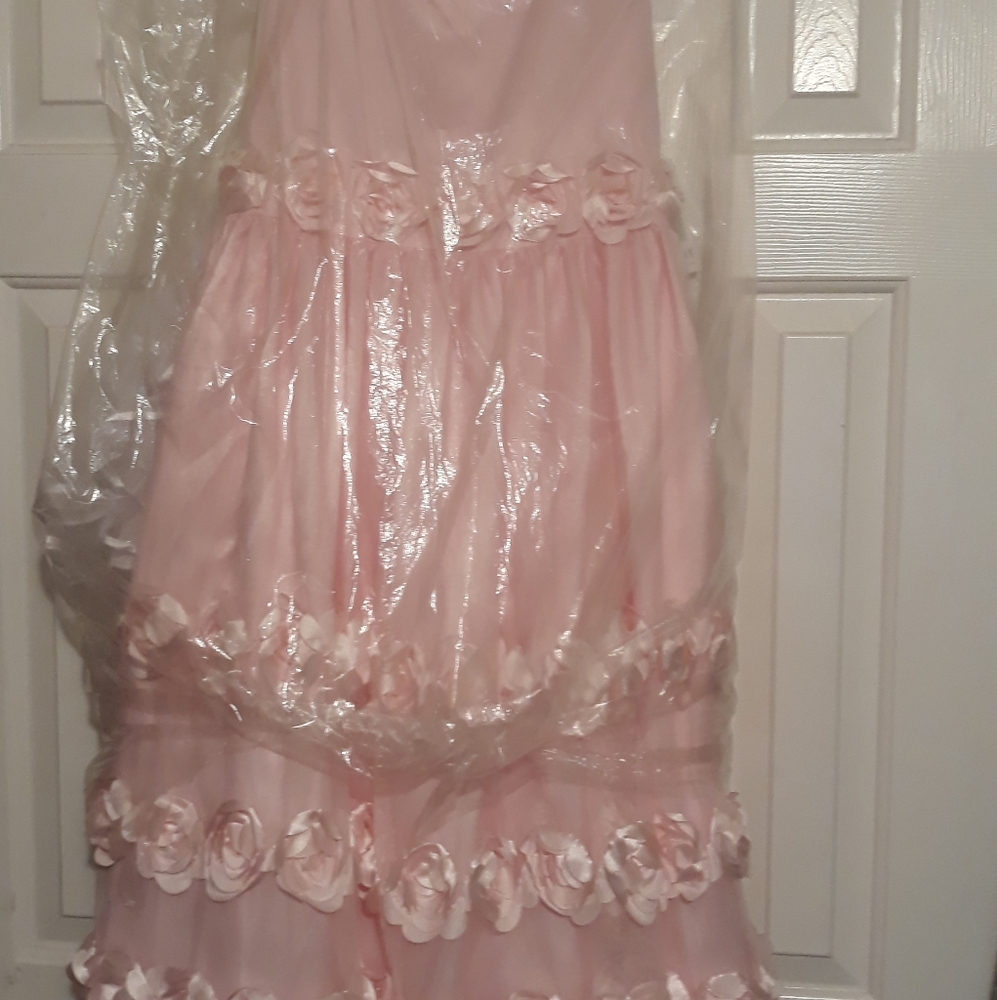 Bonnie Jean dress,  pink with ruffles,